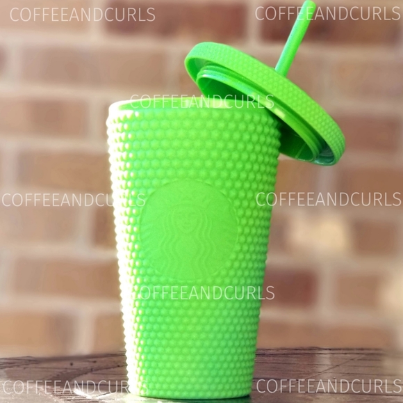 Starbucks Lime Neon Matte Green Studded Grande Cold Cup - Picture 3 of 7